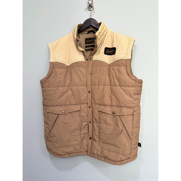 Howler Bros Tan Brown Corduroy Puffer Vest Mens XL western primaloft outdoor - Picture 1 of 6